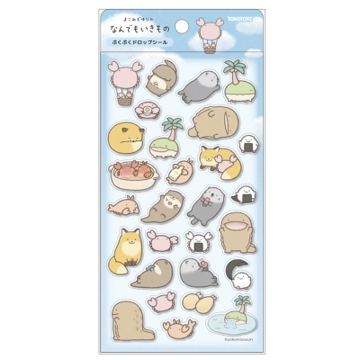 【グッズ-シール】なんでもいきもの ぷくぷくドロップシール なんでもいきもの