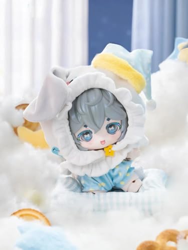 BJDブラインドドール シリーズ 高約14-15cm PVC&ABS素材 1/12 BJDスペシャルボディ 女の子のギフト 関節可動フィギュア 塗装済み プレゼントハンドモデルの装飾品(Blue)