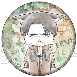 進撃の巨人 調査兵にゃん 缶バッジ リヴァイ