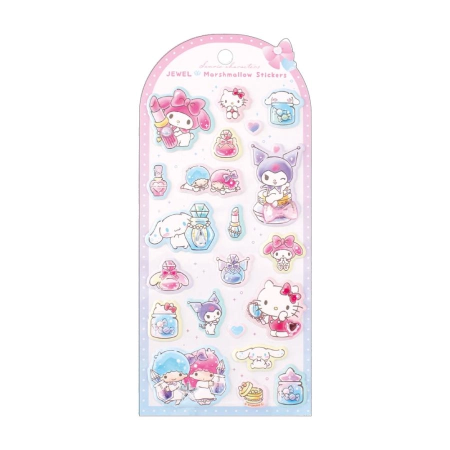 【在庫】 サンリオキャラクターズ ジュエルマシュマロステッカーズ コスメ 集合