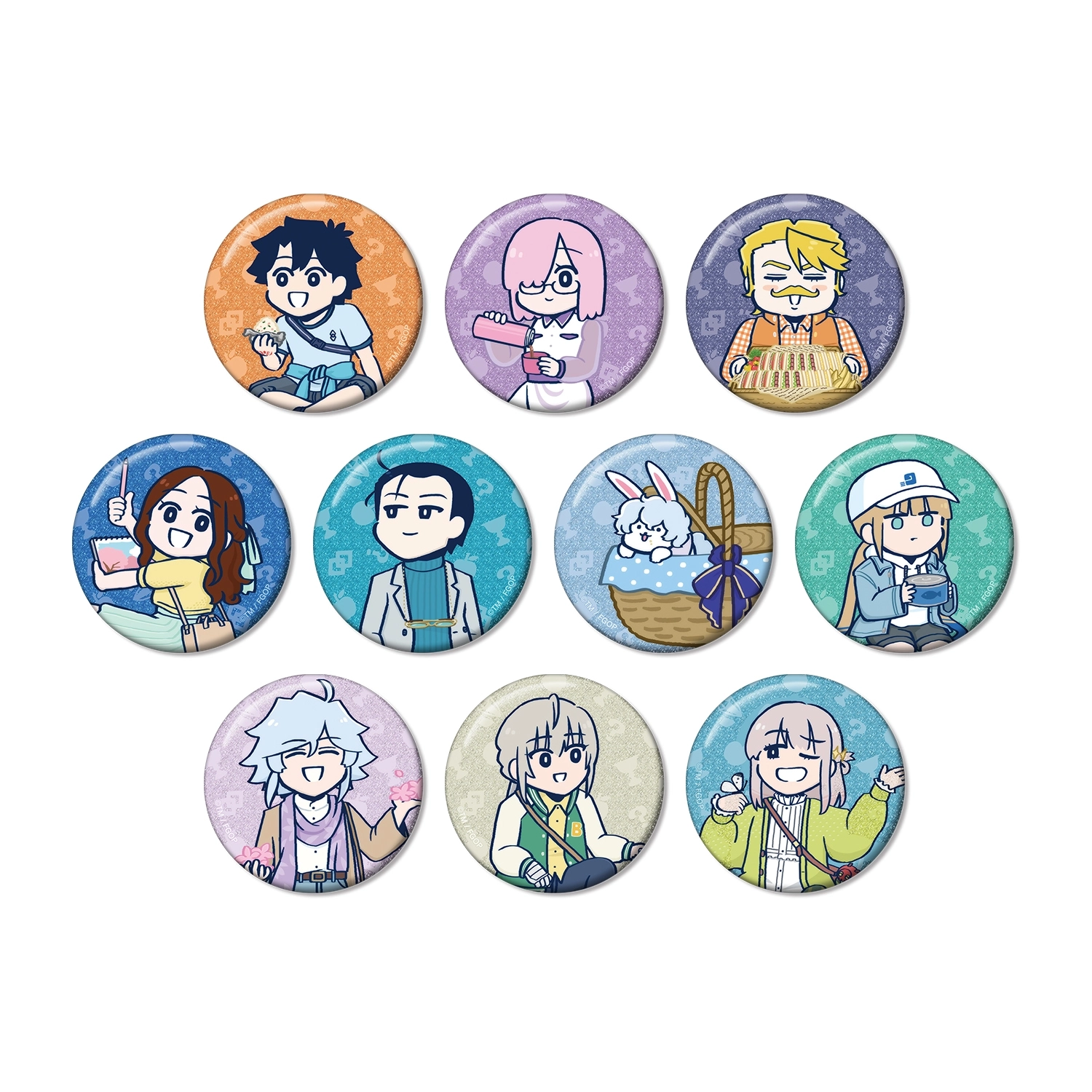 【予約2026年03月】アニメ「Fate/Grand Order 藤丸立香はわからない」 槌田先生 描き下ろし お花見ver. トレーディンググリッター缶バッジ 10パック入りBOX アルマビアンカ