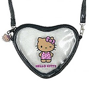 サンリオキャラクターズ ハート形クリアポシェット ハローキティ(日焼け)