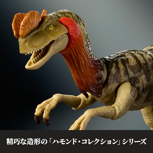 マテル ジュラシックワールド(JURASSIC WORLD) ハモンド・コレクション ディロフォサウルス 可動フィギュア 全長:約20cm 交換パーツ付き コレクター向け 8歳から ブラウン JKM93