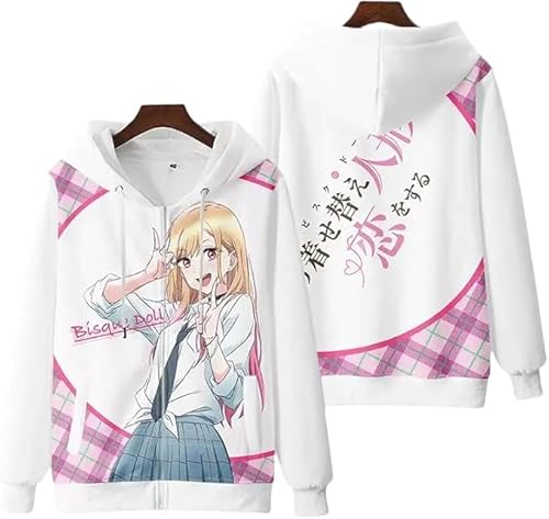 [QLYLANG] その着せ替え人形は恋をする パーカー 長袖 メンズ 喜多川 海夢 薄い/厚い フード付き コート 着せ恋グッズ ジャケット 印象風 スウェット 軽い スポーツ 春秋冬用 通勤 通学 コスプレ衣装 男女兼用 (C,M-厚み) [並行輸入品]