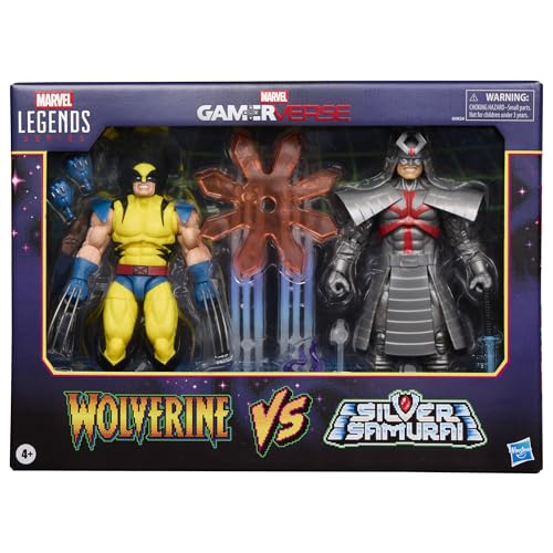 ハズブロ(Hasbro)MARVEL マーベルレジェンド・シリーズ ゲーマーバース ウルヴァリン VS シルバー・サムライ、レトロゲームをモチーフにしたコレクション用 15 cm アクションフィギュア G0624 正規品