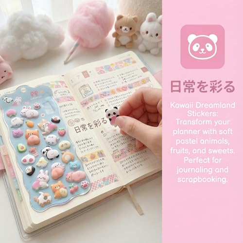 YAYAMIYA 3dシール 立体シール ぷくぷくぷっくり かわいい 立体 おしゃれ デコシール ごほうび 子供 貼り付け可能 贈り物 手帳 携帯 女の子 DIY用 手帳用 水筒・スマホケース・アルバム飾り用 貼り付け可能 (PP-01+02)