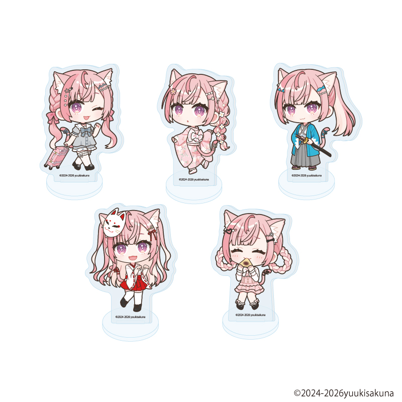 結城さくな_アクリルぷちスタンド01/コンプリートセット(全5種)(ミニキャライラスト)【コンプリートセット/5個入り】