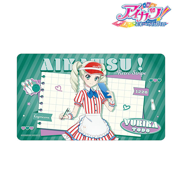 アイカツ！ 10th STORY ～未来へのSTARWAY～ 描き下ろし 藤堂ユリカ レトロストライプver. マルチデスクマット