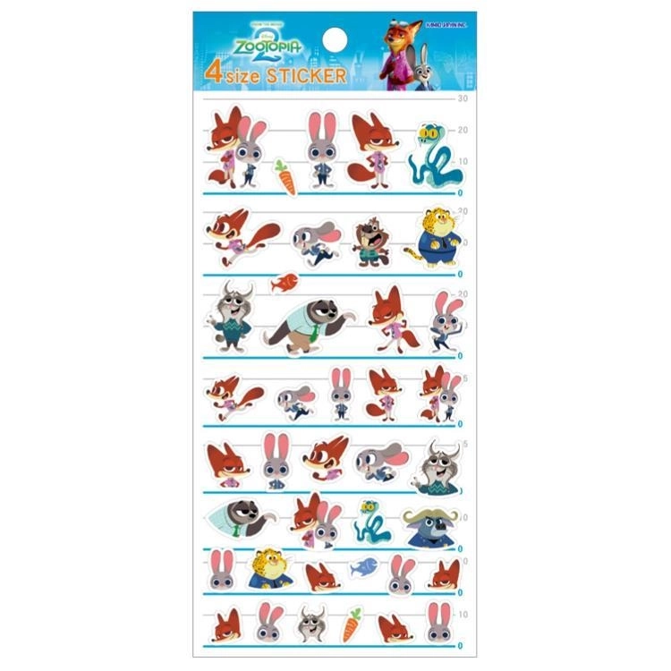 【在庫】 カミオジャパン ズートピア 4SIZEステッカー デフォルメ