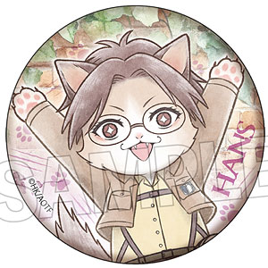 進撃の巨人 調査兵にゃん 缶バッジ ハンジ