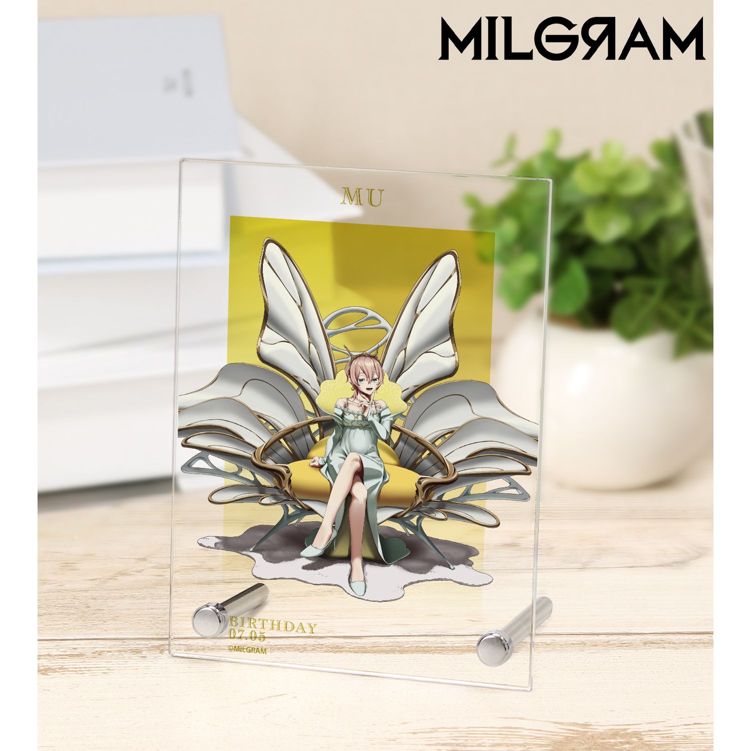 MILGRAM -ミルグラム-_描き下ろし ムウ バースデーver. 第3弾 A6アクリルパネル