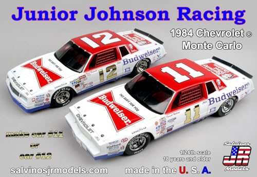 サルビノスJRモデルズ 1/24 ジュニア・ジョンソンレーシング ＃11 ダレル・ウォルトリップ /＃12 ニール・ボネット バドワイザー シボレー モンテカルロ 1984 ナッシュビル プラモデル JJMC1984N (自動車)