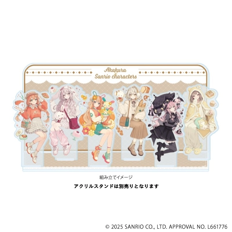 【予約2025年10月】プレミアム アクリルジオラマプレート「赤倉×サンリオキャラクターズ」01/ロゴデザイン(コラボイラスト) A3