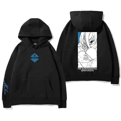 五等分の花嫁 パーカー 長袖 中野三玖 中野一花 中野四葉 中野五月 メンズ 日常服 コスプレ衣装 運動パーカー 春夏 ゆったり フード付き おしゃれ 大きいサイズ シンプル プルオーバー 薄手/厚手 トップス シンプル 漫画服 通気性 柔らかい グッズ 部屋着 学園祭 誕生日 プレゼント ギフト 男女兼用 (26,S/厚手)