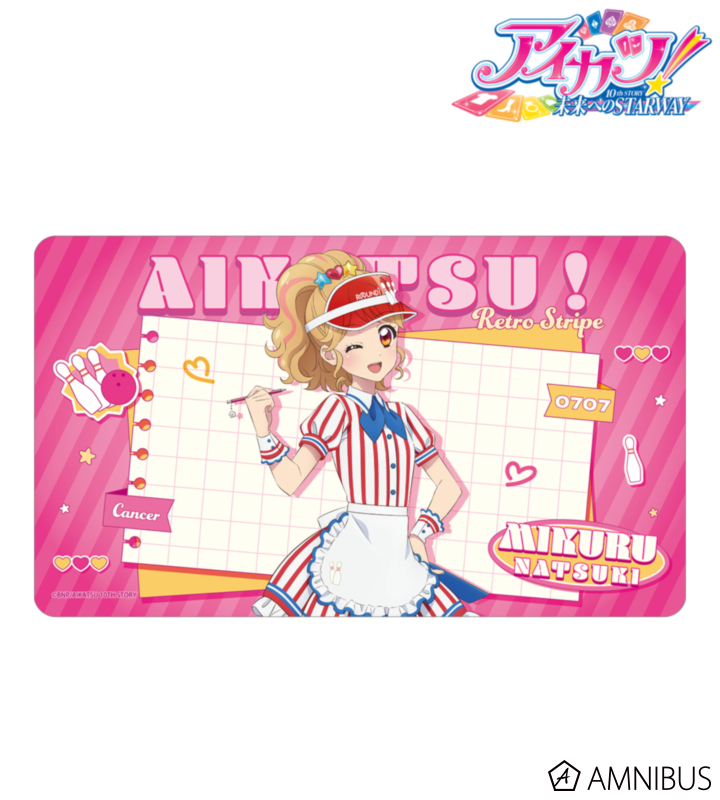 描き下ろし 夏樹みくる レトロストライプver. マルチデスクマット