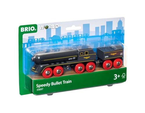 BRIO (ブリオ) 黒い特急列車 33697 対象年齢 3歳~ 【おもちゃ 玩具 木製おもちゃ 電車 機関車 車両 電動車両 プレゼント（誕生日/クリスマス）】