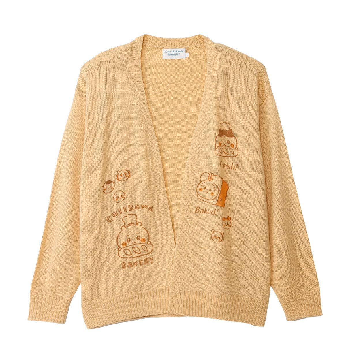 ちいかわ ちいかわベーカリー ニットカーディガン パンなみんな ベージュ