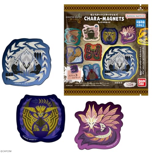 バンダイ(BANDAI) モンスターハンター ワイルズ キャラマグネッツ チューインガム 食玩 【BOX販売/14個セット】