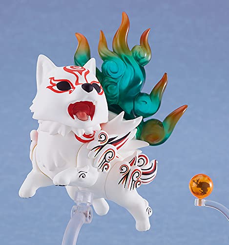 マックスファクトリー 大神 ねんどろいど 白野威 プラスチック製 塗装済み可動フィギュア フル可動仕様 ノンスケール 専用台座付属 全高約100mm 再販