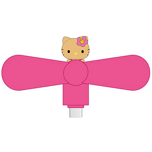 サンリオキャラクターズ コネクタ付きミニクールファン (USB Type-C) ハローキティ