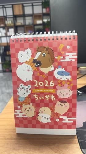 ちいかわ 2026年 卓上カレンダー ハチワレ うさぎ アニメ周辺 スケジュール 学生用 自宅用 装飾 新年 ギフト [並行輸入品]
