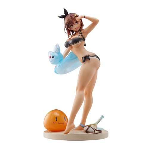 [YAORUI] ライザのアトリエ ライザリン・シュタウト 白水着Ver. 黒水着褐色Ver. 1/6スケール フィギュア ABS&PVC製 塗装済み 完成品フィギュア 誕生日プレゼント 装飾品 卓上置物 (黒水着褐色Ver.)