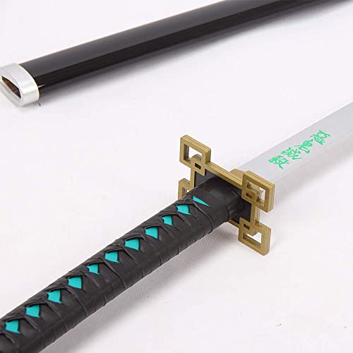 ASINKING 2022 新しい 鬼滅の刃 時透無一郎 刀 贈り物 厚手の生地 竹刀袋 ABS 霞柱 無一郎 日輪刀 きめつのやいば ときとう むいちろう にちりんとう 無一郎の刀 コスプレ かたな おもちゃ刀 丸形鞘 竹刃 鬼殺隊 木製 完成度高い 104cm 模造刀 模擬刀 剣 武器 (時透無一郎 银刃)