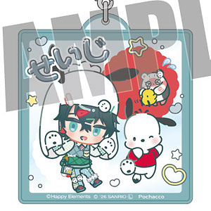 エリオスライジングヒーローズ×サンリオ おなまえアクリルキーホルダー セイジ×ポチャッコ なかよしポップコーデ