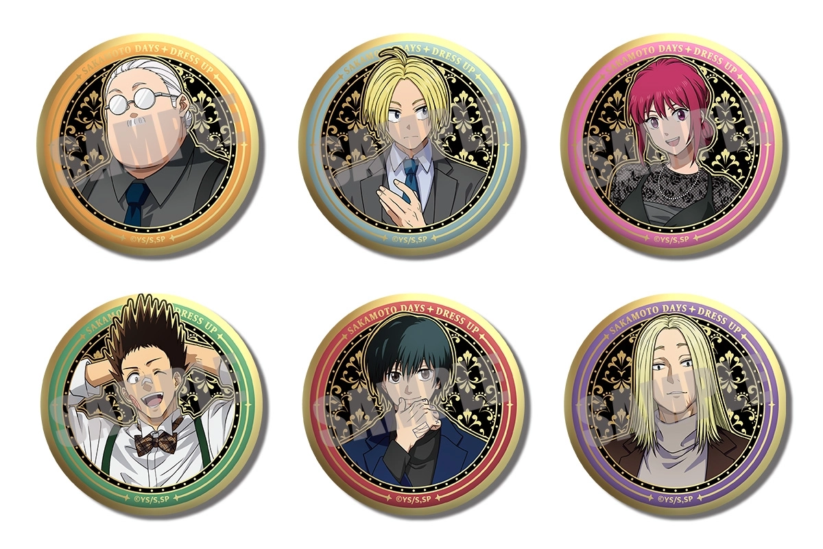 【予約2026年02月】SAKAMOTO DAYS トレーディングラグジュアリーメタル缶バッジ Dress up ver. 6パック入りBOX キャビネット