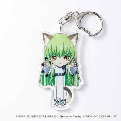 【グッズ-キーホルダー】コードギアス 反逆のルルーシュ のび猫アクリルキーホルダー（C.C.）【再販】