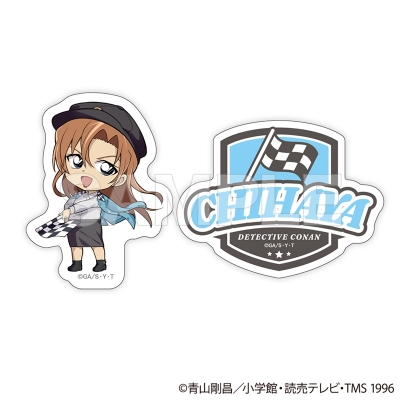 【グッズ-ステッカー】名探偵コナン ダイカットステッカー2枚セット チェッカーフラッグ① (萩原 千速)【再販】