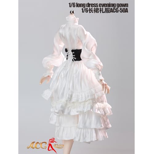 FunPlus JIAOUDOLL 1/6 ロングドレス ワンピース ホワイト ACG-50A 女性 フィギュア用 服 洋服 セット