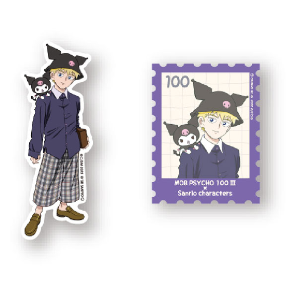 モブサイコ100 III × サンリオキャラクターズ(Travel Series) ステッカー2枚セット 花沢輝気＆クロミ