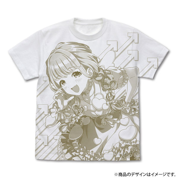 学園アイドルマスター [自己肯定感爆上げ↑↑しゅきしゅきソング 藤田ことね] オールプリントTシャツ/WHITE-XL