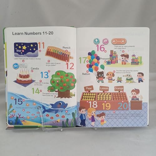 TISHITA 英単語サウンドブック 音で学べる 基礎英単語 モンテッソーリ おしゃべりブック 図鑑 470語 知育絵本 幼児向け 音が出る絵本 知育玩具(動物, 果物, 野菜, 虫, 乗り物, 自然) 幼児 プリスクール 小学生 幼児教育 子供 赤ちゃん おもちゃ English Words Sound Book 英語ことば図鑑 0~6歳 誕生日プレゼント ベビーバス (単語+文章 バージョン)