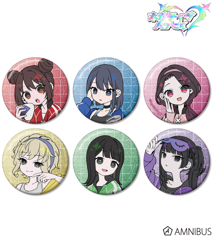 描き下ろし トレーディング ネガティヴver. グリッター缶バッジ