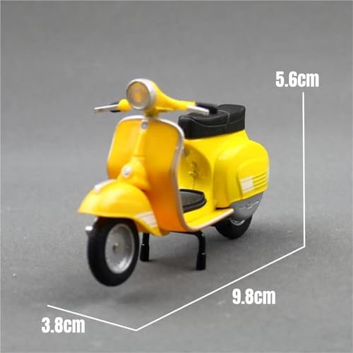 模型玩具 1/18 合金製バイク模型 ダイキャストメタル製 ストリートモデル おもちゃ ギフト に適合するベスパ 200 に適合するラリー(Yellow)
