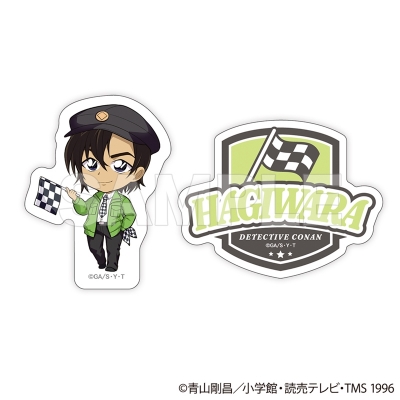 【グッズ-ステッカー】名探偵コナン ダイカットステッカー2枚セット チェッカーフラッグ① (萩原 研二)【再販】