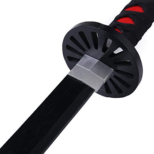 ASINKING 鬼滅の刃 竈門炭治郎 刀 ABS 炭治郎 日輪刀 きめつのやいば かまど たんじろう にちりんとう 炭治郎の刀 コスプレ かたな 丹次郎 おもちゃ刀 丸形鞘 竹刃 鬼殺隊 木製 完成度高い 104cm 模造刀 模擬刀 剣 武器 (竈門炭治郎刀A番)