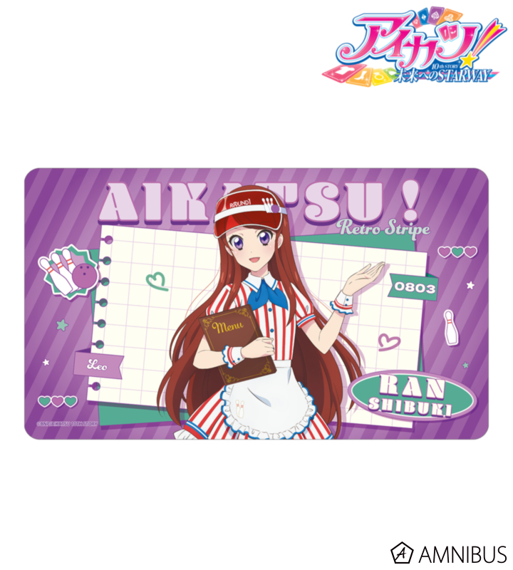 描き下ろし 紫吹 蘭 レトロストライプver. マルチデスクマット