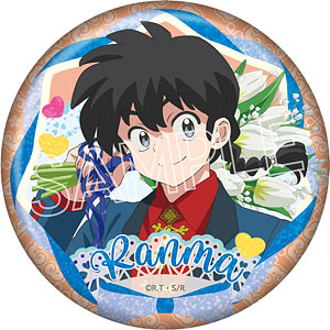 らんま1/2 フラワーブーケ キラキラ缶バッジ 早乙女乱馬