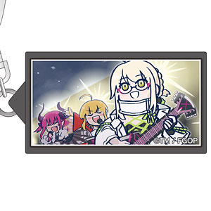 Fate/Grand Order 藤丸立香はわからない 謎のアイドルX〔オルタ〕＆ネロ＆エリザベート 場面写LEDレトロ看板風キーホルダー