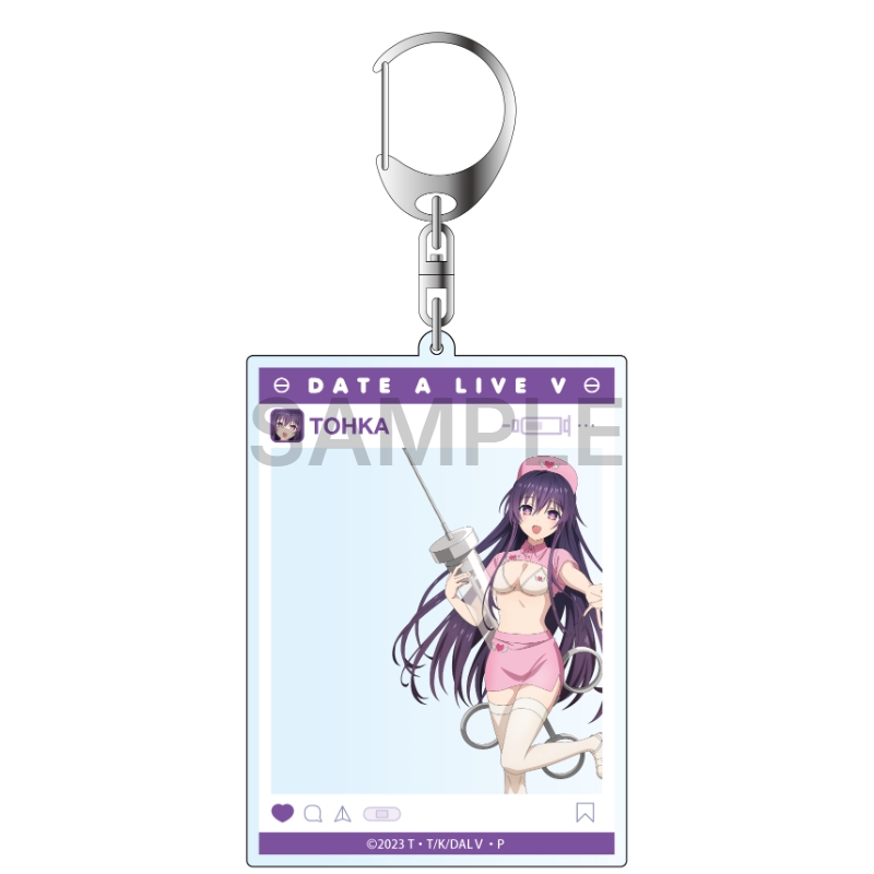 デート・ア・ライブV SNS風アクリルキーホルダー 夜刀神十香 南の島のナース ver.【催事商品】