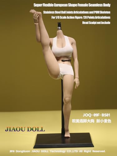 JIAOU DOLL 欧米スタイル シームレスレッグ ラージバストボディ 1/6スケール ABS&PVC&合金&TPE製 可動フィギュア素体 新日焼け肌