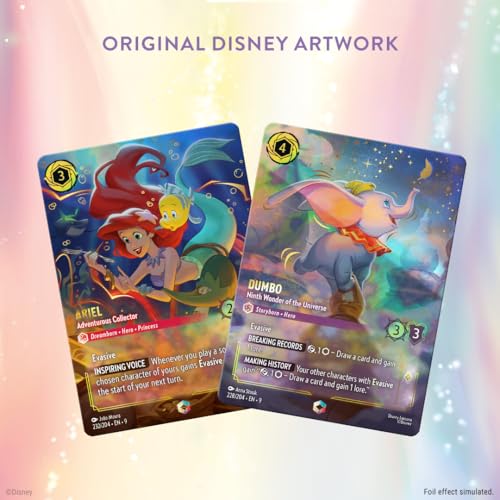 Ravensburger Disney Lorcana TCG - コレクションスターターセット - 伝説のブースターパック4個、ミッキーマウスカードポートフォリオ、グリマーフォイルティンカーベルプロモーション&コレクターズガイド付き。