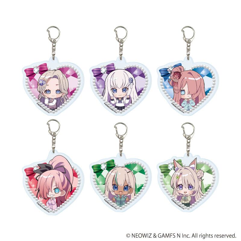 アクリルキーホルダー「ブラウンダスト2」01/平成ギャルver. コンプリートセット(全6種)(ミニキャライラスト)