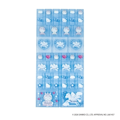 【グッズ-シール】ハローキティ タイルシール ペガサス＆ユニコーン