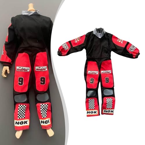 LOL-FUN 1/6スケール 男アクションフィギュア ジャンプスーツ ユニフォーム ファッションドール 服 コスプレ 男用ボディ ドライバー用 ミニチュア服 衣装