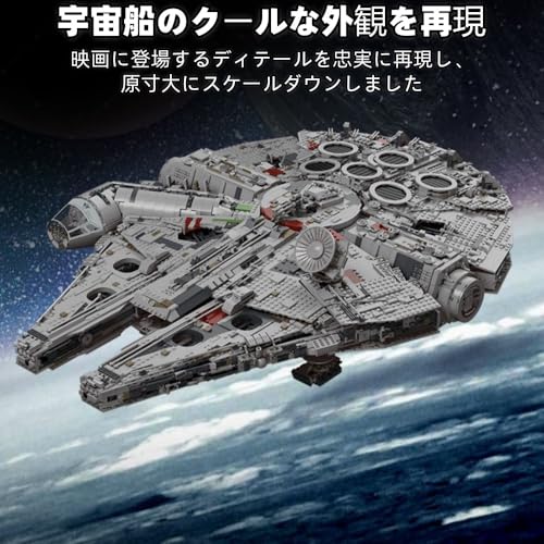 Vifpyレゴ ミレニアムファルコン，スタイリッシュで耐久性があり、落下にも強い，大人、子供、男の子、女の子に最適 (ディスプレイボックス)