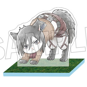 進撃の巨人 調査兵にゃん 大地なアクリルスタンド ミカサ